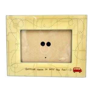 Hallmark Picture Frame 4 x 6 Photo Yellow Getting There is Half the Fun